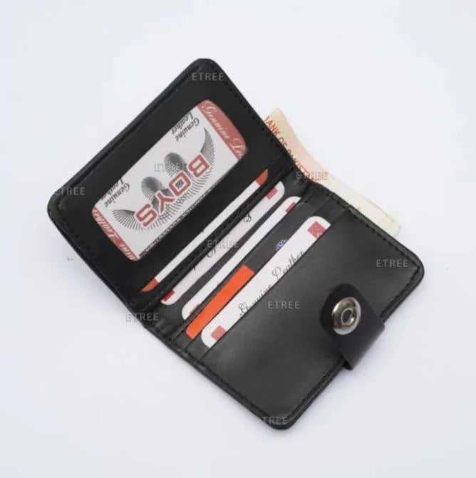Mini Wallet Plus Card Holder With Magnetic Button - Collection of Businessman